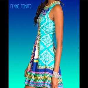 Flying Tomato Boho Multi colored sleeveless dress